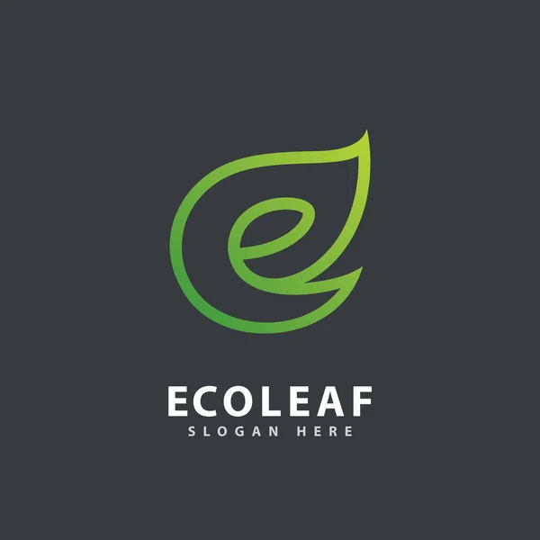 Ecologia Natureza Logotipo Elemento Vetor —  Vetores de Stock