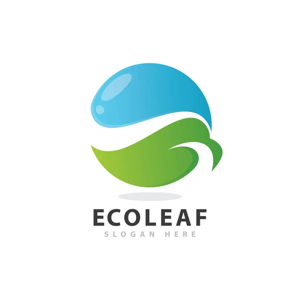 Ecologia Natura Logo Elemento Vettore — Vettoriale Stock