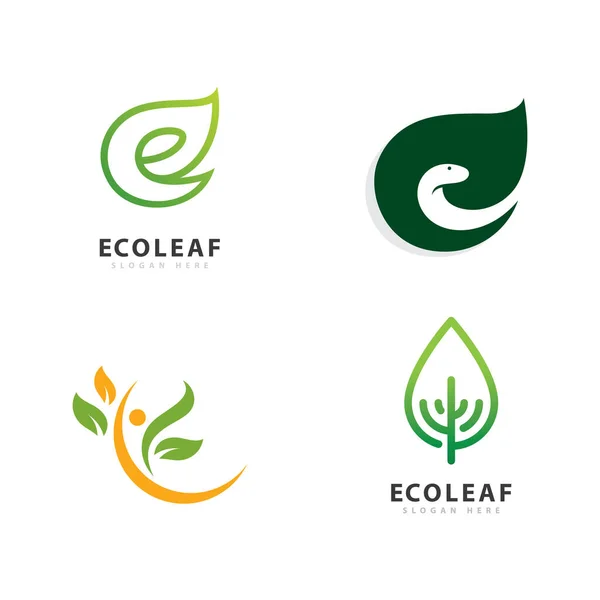 Ecología Naturaleza Logo Elemento Vector — Archivo Imágenes Vectoriales