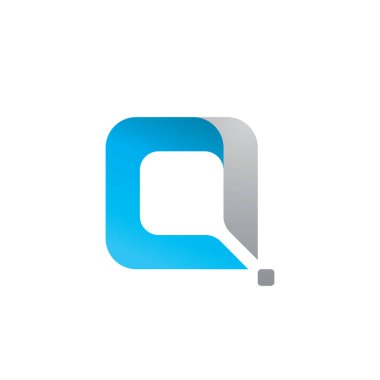 Q harfi ilk logo vektör şablonu tasarımı