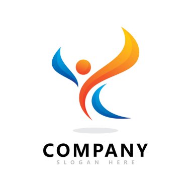 Karakter logosu işaretleme insanları vektör tasarımı