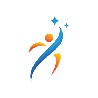 Karakter logosu işaretleme insanları vektör tasarımı