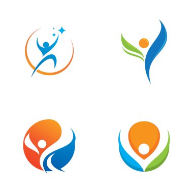 Karakter logosu işaretleme insanları vektör tasarımı