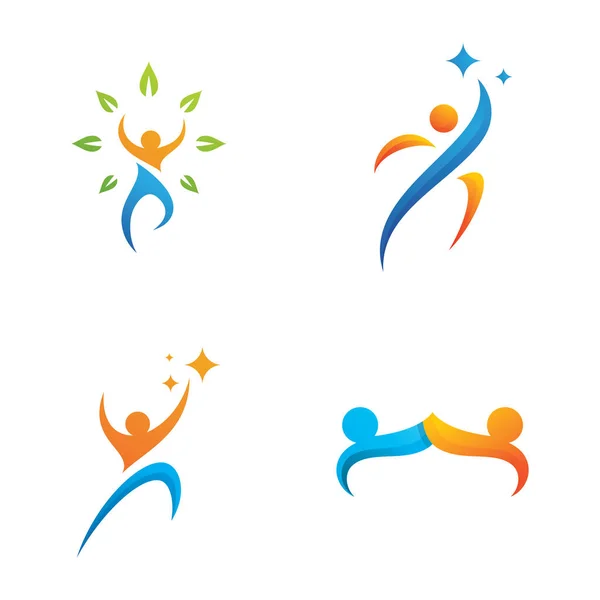 Karakter logosu işaretleme insanları vektör tasarımı