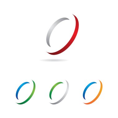 Soyut çember logo vektör ikonu tasarımı