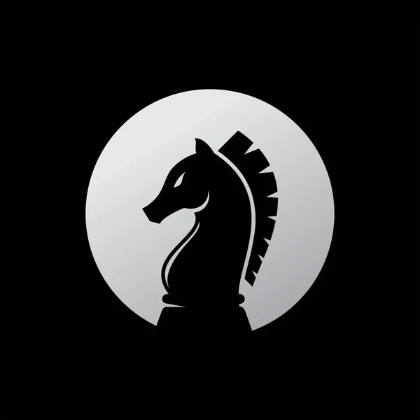 Wektor Logo Szachowego Rycerza Ikony Wektora Figury Szachowej — Wektor stockowy