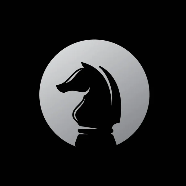 チェスの騎士の役割のロゴベクトル チェスの駒のアイコン — ストックベクタ