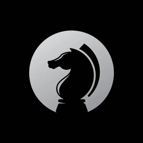 Wektor Logo Szachowego Rycerza Ikony Wektora Figury Szachowej — Wektor stockowy