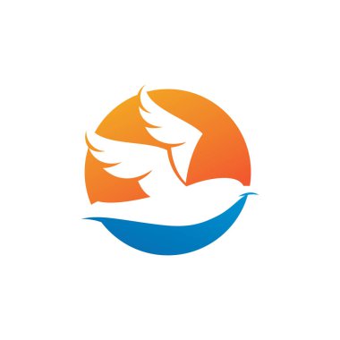 Kuş logosu vektör illüstrasyon tasarımı