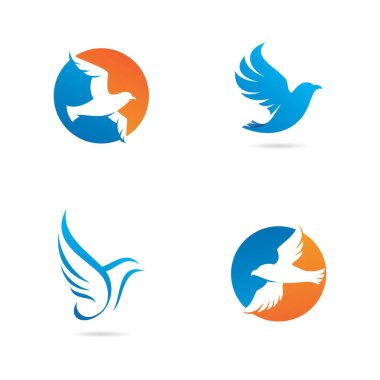 Kuş logosu vektör illüstrasyon tasarımı