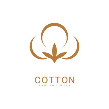Pamuk logo vektör şablonu tasarımı 