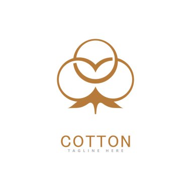 Pamuk logo vektör şablonu tasarımı 