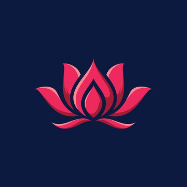 Güzellik nilüfer çiçeği logosu logo vektör yogası ve terapi sembolü