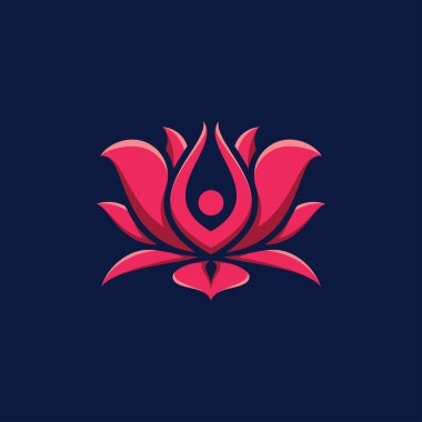 Güzellik nilüfer çiçeği logosu logo vektör yogası ve terapi sembolü