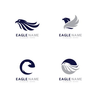 Yaratıcı Kartal Logosu Tasarım Vektörü illüstrasyonu