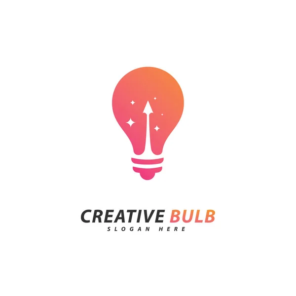 Creative Bulb Vector Concepto Logotipo Tecnología Creativa Concepto Diseño Logotipo — Archivo Imágenes Vectoriales