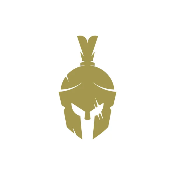 Spartan Helmet Logo Διάνυσμα Σχεδιασμού Πρότυπο Λογότυπου Σπάρταν — Διανυσματικό Αρχείο