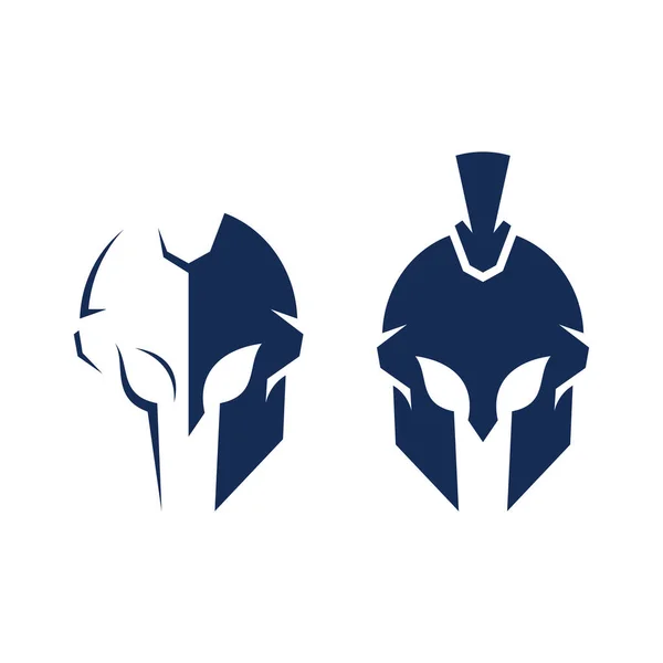 Spartan Casque Logo Vecteur Conception Modèle Logo Spartan — Image vectorielle