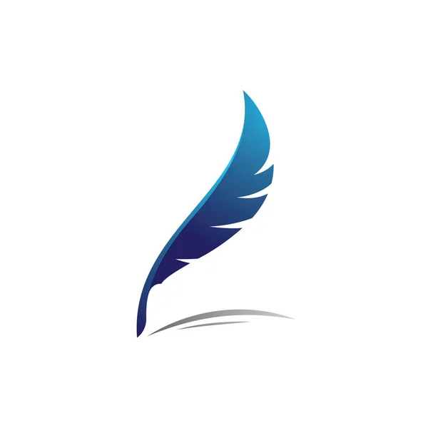 Koncepcje Logo Piór Creative Feather Wektor Projektowania Logo — Wektor stockowy