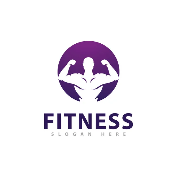 Modèle Conception Logo Gymnase Symboles Créatifs Club Fitness — Image vectorielle