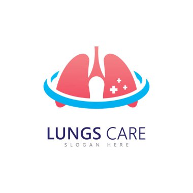 akciğerler logo ikonu vektör illüstrasyon tasarımı