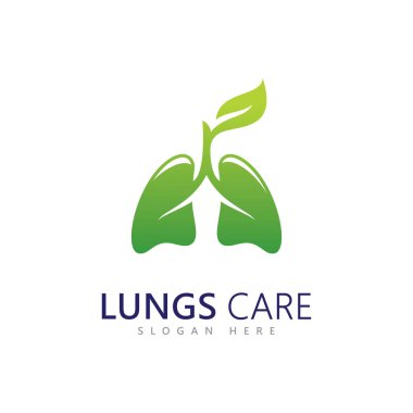 akciğerler logo ikonu vektör illüstrasyon tasarımı