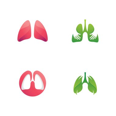 akciğerler logo ikonu vektör illüstrasyon tasarımı