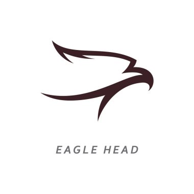 Kartal başlı logo vektör çizimi tasarımı
