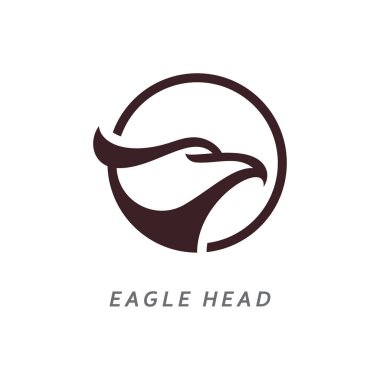 Kartal başlı logo vektör çizimi tasarımı