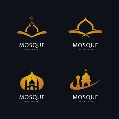 Cami Logosu Şablonu, İslami Kavram Tasarım Yaratıcı Sembol