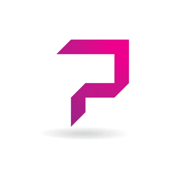Pのロゴベクトルデザイン クリエイティブスタイルフォントアイコン 概要アルファベットP — ストックベクタ