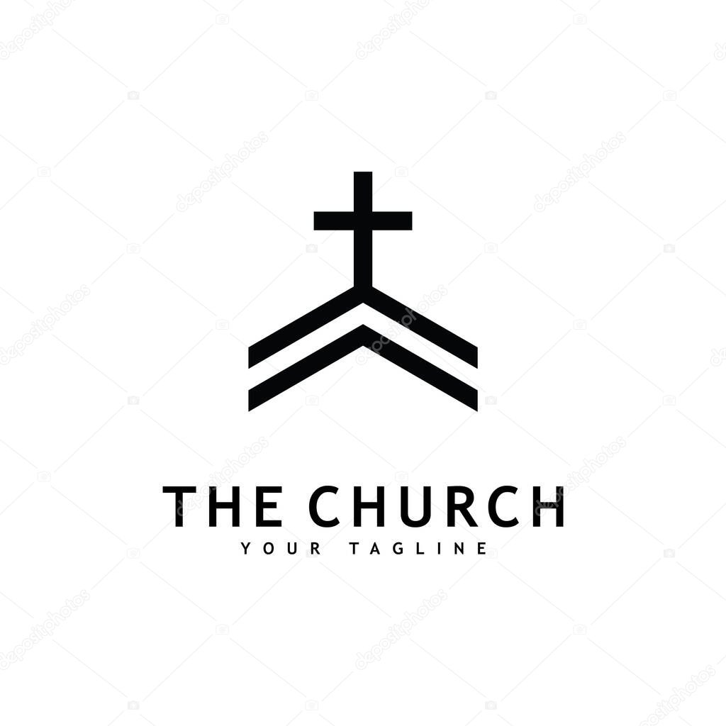 Christian Church  logo creative Cross design vector