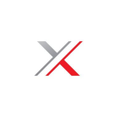 X harfi logo vektör tasarım şablonu, iş logosu sembolü 
