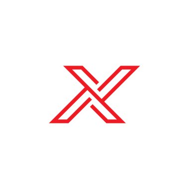 X harfi logo vektör tasarım şablonu, iş logosu sembolü 