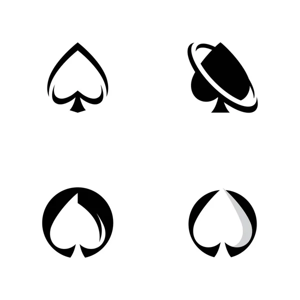 Plantilla Del Vector Del Logotipo Poker Concepto Creativo Del Diseño — Archivo Imágenes Vectoriales