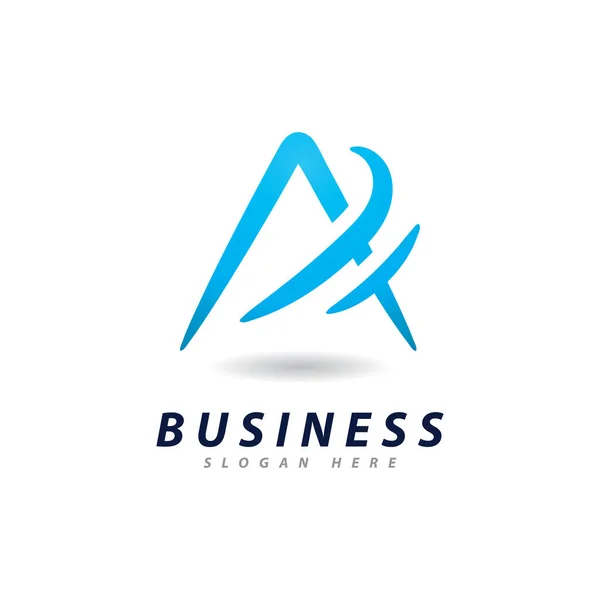 Business Une Lettre Logo Identité Design Vectoriel — Image vectorielle