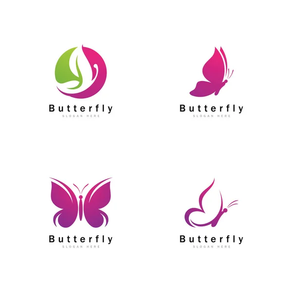 Butterfly Logotyp Mall Vektor Ikon Design — Stock vektor