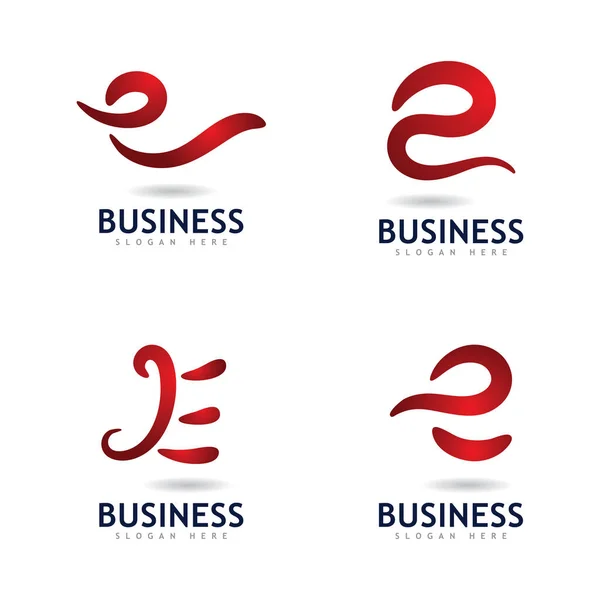 Ensemble Business Lettre Identité Logo Vectoriel Design — Image vectorielle