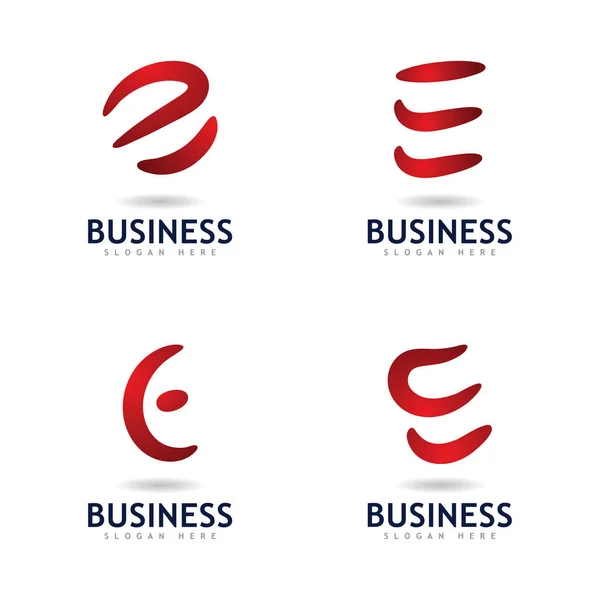 Set Von Business Letter Identity Logo Vektor Design — Stockvektor