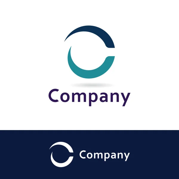 最初のCロゴベクトルテンプレート 概要文字Cのロゴの商標 会社のロゴ ベクトルイラスト — ストックベクタ