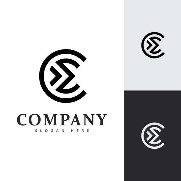 Initial Logo Vector Template Abstract Letter Logotype Trademarks Company Logo — Vettoriale Stock