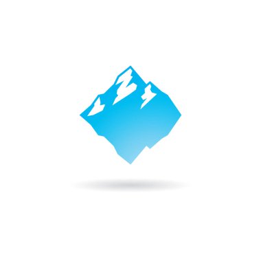 Iceberg Logo Illustration In Isolated White Background
