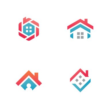 House logo vector template, Creative Real estate and house building icon logo Template