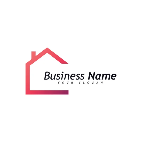 House Logo Vector Template Creative Real Estate House Building Icon — Vetor de Stock