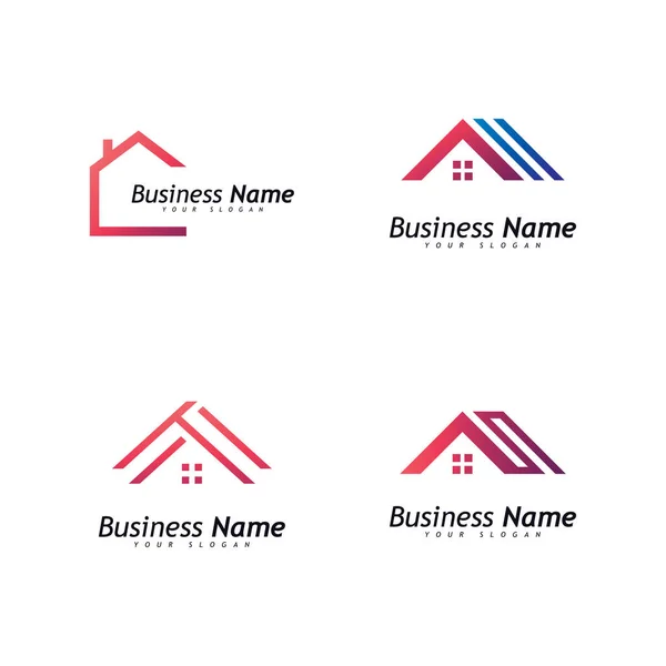 Šablona Vektoru Loga Domu Ikona Creative Real Budova Domu Logo — Stockový vektor