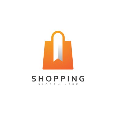 Çevrimiçi Dükkan Logo Vektörü, Dükkan logosu tasarım şablonu, illüstrasyon, büyük modern ve simgesel logo