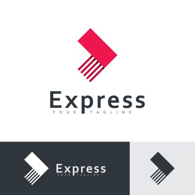 Modern Express vektör logo tasarımı, Arrow iş simgesi tasarım şablonu 