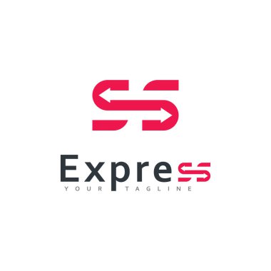 Modern Express vektör logo tasarımı, Arrow iş simgesi tasarım şablonu 