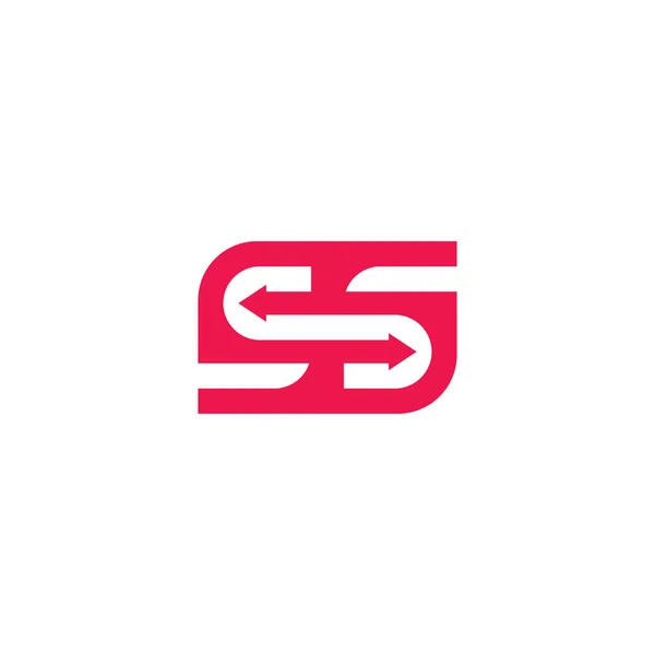 モダンなExpressベクトルロゴデザイン Ssシンボル付き矢印ビジネスロゴアイコンデザインテンプレート — ストックベクタ