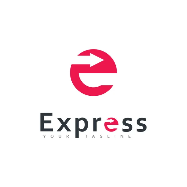 Design Logotipo Vetorial Express Moderno Modelo Design Ícone Logotipo Negócio — Vetor de Stock